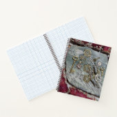 Pentakels op Dendritic Opal and Roos Sage Notitieb Notitieboek (Binnen)