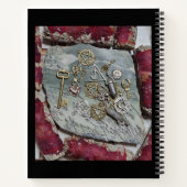 Pentakels op Dendritic Opal and Roos Sage Notitieb Notitieboek (Achterkant)