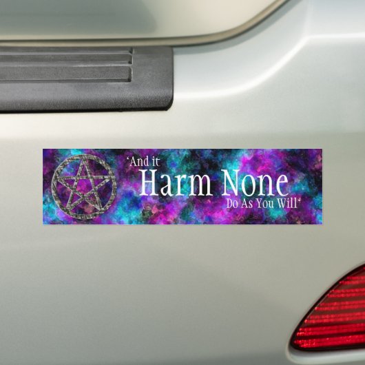 Pentakels: Zilver Bumpersticker (Op auto)