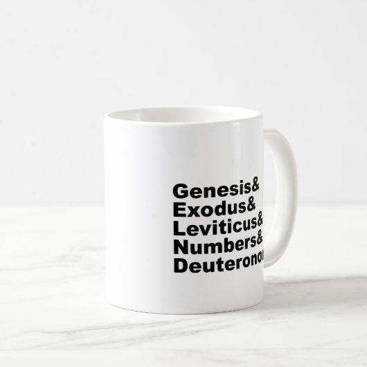 Pentateuch | Genesis Exodus Leviticus Numbers... Koffiemok (Voorkant rechts)