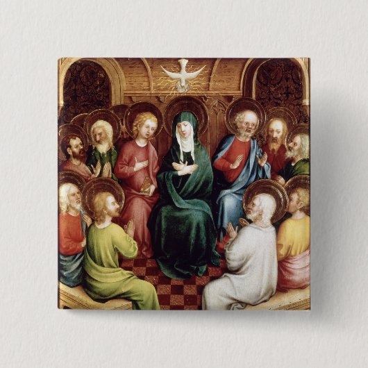 Pentecost, 1450 vierkante button 5,1 cm (Voorkant)