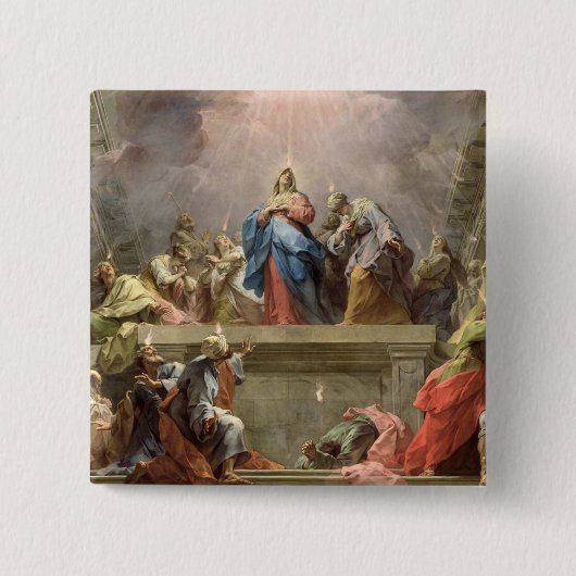 Pentecost, 1732 vierkante button 5,1 cm (Voorkant)