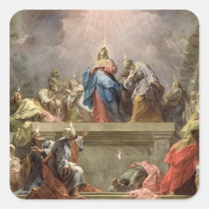 Pentecost, 1732 vierkante sticker