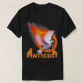 Pentecost Doves Fire Flame Heilige Geest Katholiek T-shirt (Design voorkant)