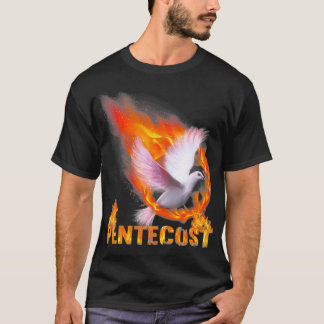 Pentecost Doves Fire Flame Heilige Geest Katholiek T-shirt