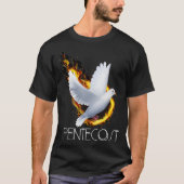 Pentecost Doves Tongues of Fire Flame Acts Heilige T-shirt (Voorkant)
