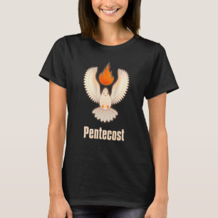 Pentecost Doves Tongues of Fire Flame Acts Heilige T-shirt