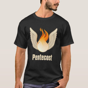 Pentecost Doves Tongues of Fire Flame Acts Heilige T-shirt