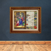 Pentecost Scene Medieval Renaissance Manuscript Poster