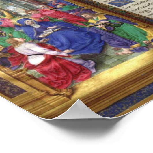 Pentecost Scene Medieval Renaissance Manuscript Poster (Hoek)