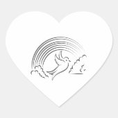 Pentecost Sunday Hart Sticker (Voorkant)