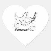 Pentecost Sunday Hart Sticker (Voorkant)