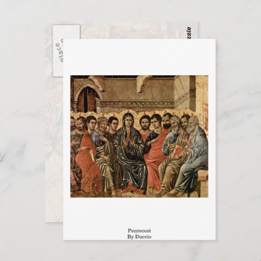 Pentecost van Duccio Briefkaart (Voorkant / Achterkant)