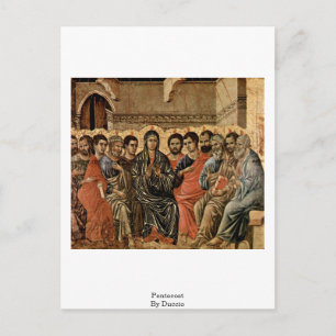 Pentecost van Duccio Briefkaart
