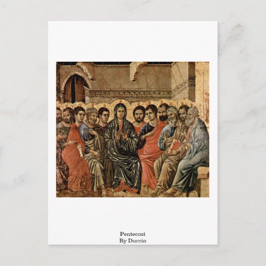 Pentecost van Duccio Briefkaart (Voorkant)