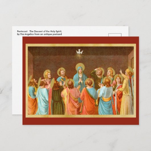 Pentecost: Verdaling van de Heilige Geest (SB 01) Briefkaart (Voorkant / Achterkant)