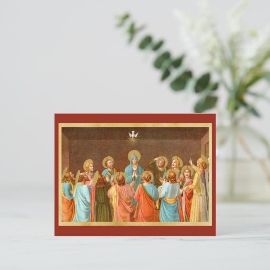 Pentecost: Verdaling van de Heilige Geest (SB 01) Briefkaart (Staand voorkant)