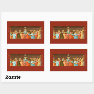Pentecost: Verdaling van de Heilige Geest (SB 01) Rechthoekige Sticker