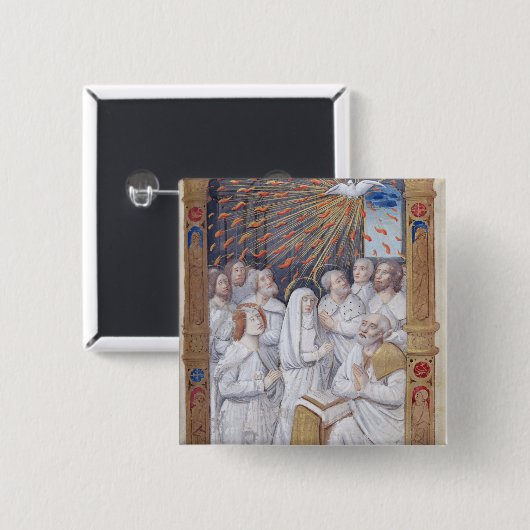 Pentecost Vierkante Button 5,1 Cm (Voorkant /achterkant)