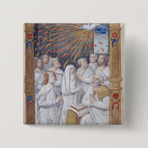 Pentecost Vierkante Button 5,1 Cm