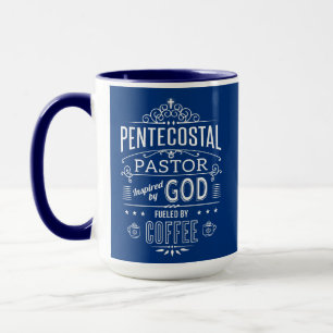 Pentecostal Pastor, geïnspireerd door God en Koff Mok