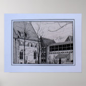 Pentekening Refter Zwolle vlakbij Librije Poster (Voorkant)