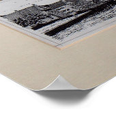 Pentekening Zwolle Oversticht met Pelserbrugje Poster (Hoek)