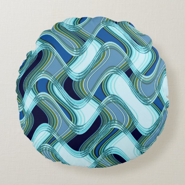 Penthouse & Pavement Round Throw van C.L. Bruin Rond Kussen (Voorkant)