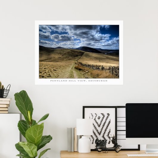 Pentland Hill Uitzicht II Poster (Thuiskantoor)