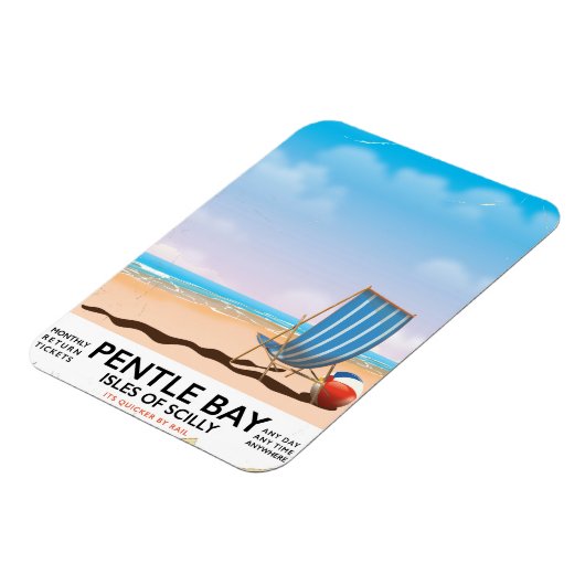 Pentle Bay Isles of Scilly reisposter Magneet (Linkerzijde)