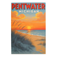 Pentwater Michigan Beach Sunset
