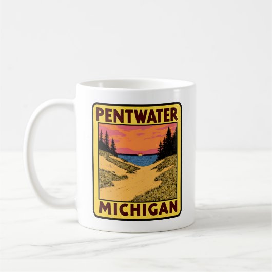  Pentwater Michigan Coffee Mok (Links)