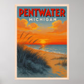  Pentwater Sunset Poster (Voorkant)