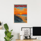 Pentwater Sunset Poster (Thuiskantoor)