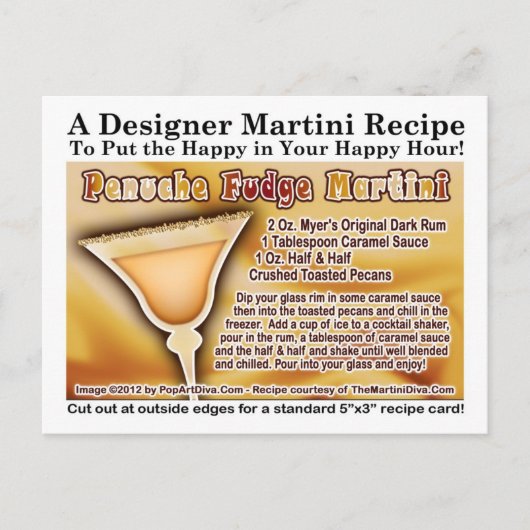 Penuche Fudge Martini Recipe Briefkaart (Voorkant)