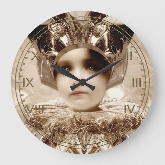 Penumbra Cyborg Clock Grote Klok (Voorkant)