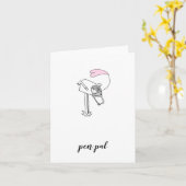 Penvriend. gelukskaart met hartbrief. kaart (Gele Bloem)