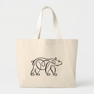 Penwork kalligrafisch Beer Grote Tote Bag