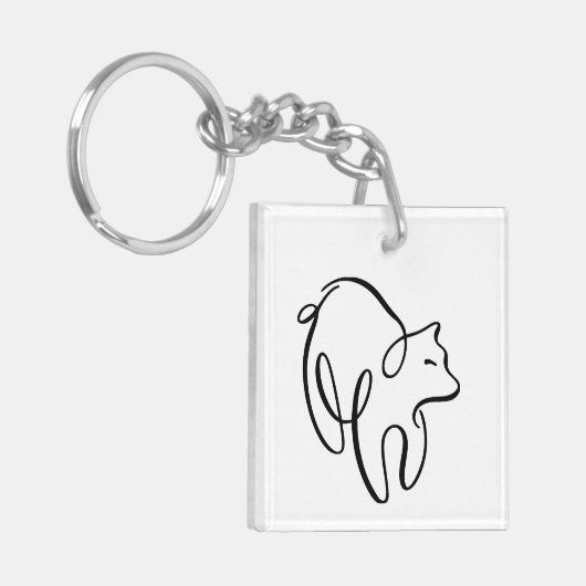 Penwork kalligrafisch Beer Sleutelhanger (Voorkant Links)