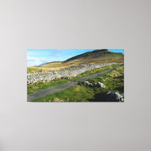 Penyghent-beklimming Canvas Afdruk (Voorkant)
