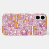 Penzance toile fuchsia clementine Case-Mate iPhone case (Achterkant (horizontaal))