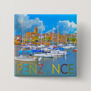 Penzance Vierkante Button 5,1 Cm