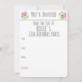 Peoney Cluster 13e verjaardag uitnodiging (Achterkant)