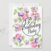 Peoney Cluster 13e verjaardag uitnodiging (Voorkant)