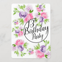 Peoney Cluster 13e verjaardag uitnodiging