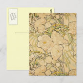 Peonies 1897 briefkaart (Voorkant / Achterkant)