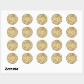 Peonies 1897 ronde sticker (Vel)
