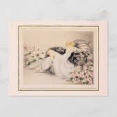 Peonies, 1935 door Louis Icart Briefkaart (Voorkant)