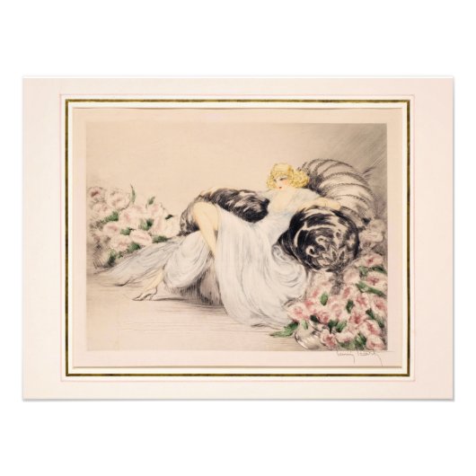 Peonies, 1935 door Louis Icart Foto Afdruk (Voorkant)