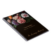 Peonies 1 Memorial Funeral Book Spiral NB Notitieboek (Rechterzijde)